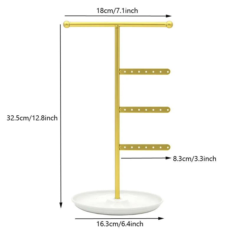 1 Piece Metal Iron Modern Style Artistic Geometric Jewelry Display Jewelry Rack