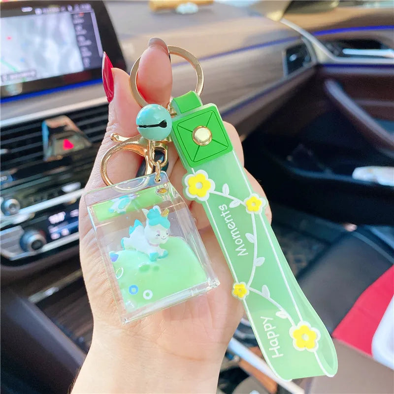 cartoon style  arylic women's bag pendant keychain