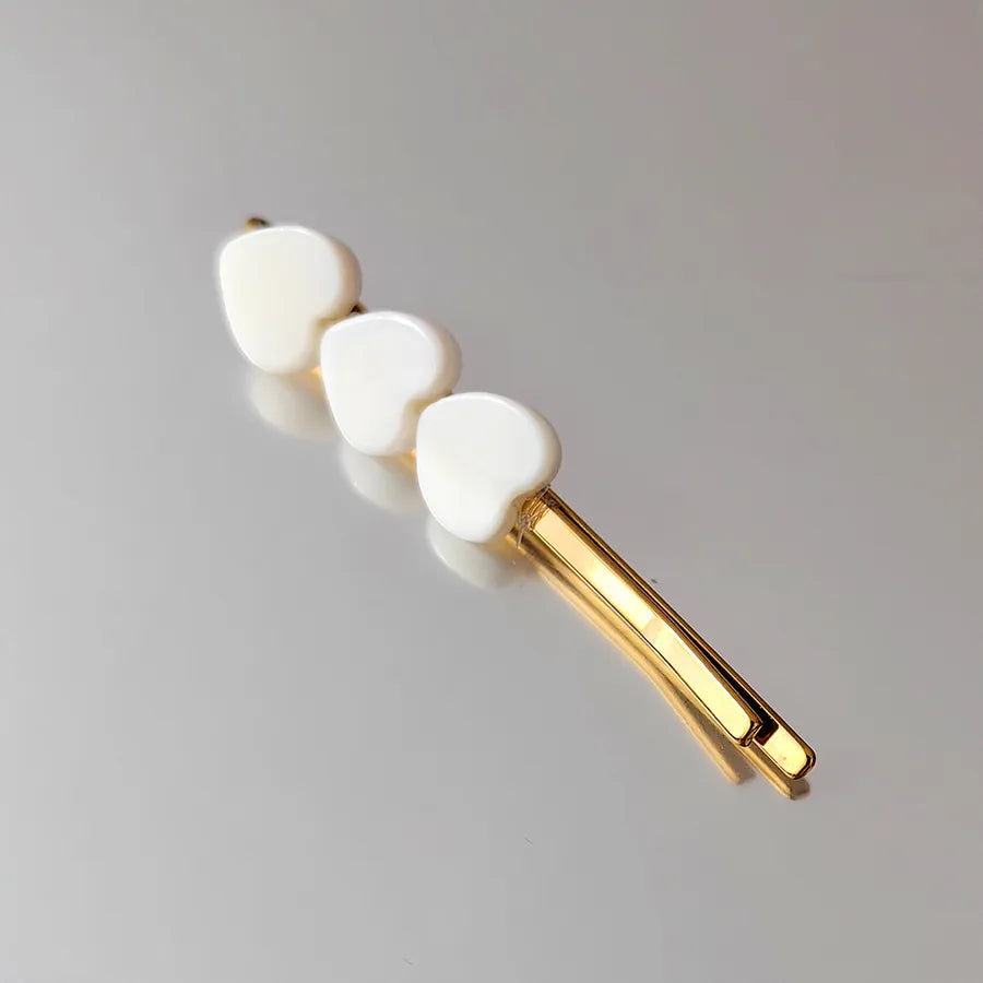 IG Style Women's Asymmetrical Baroque Pearls Metal Hair Clip