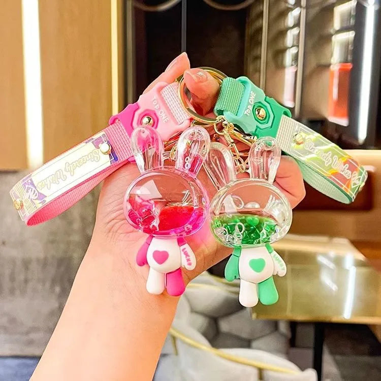 cute rabbit arylic women's bag pendant keychain