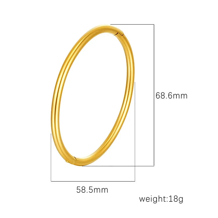 Retro Classic Style Geometric Flower 304 Stainless Steel Bangle In Bulk