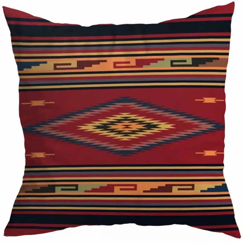 vacation sweet geometric stripe solid color linen fibre peach skin pillow cases