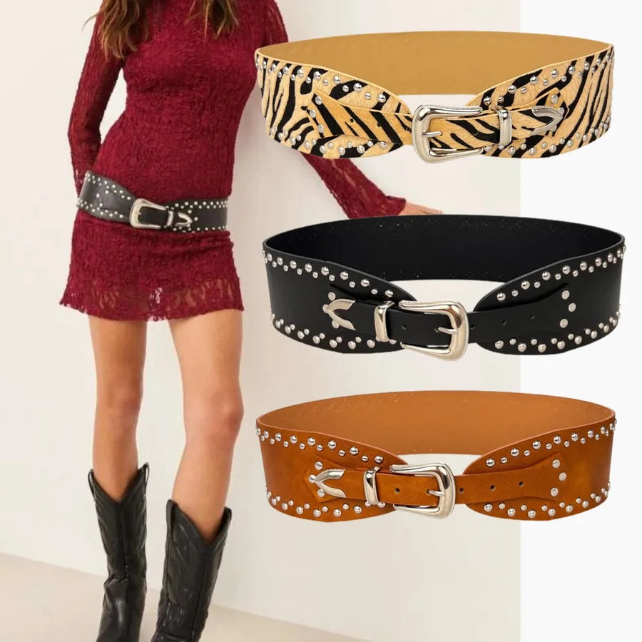Classic Style Solid Color Pu Leather Alloy Women's Leather Belts