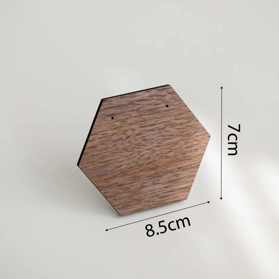 Retro Walnut Color Jewelry Display Stand Ring Earring Necklace Stall Jewelry Accessories Display Plate Shop Counter Top
