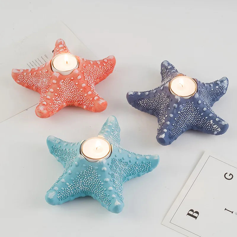 Cute Marine Style Starfish Resin candlestick Artificial Decorations