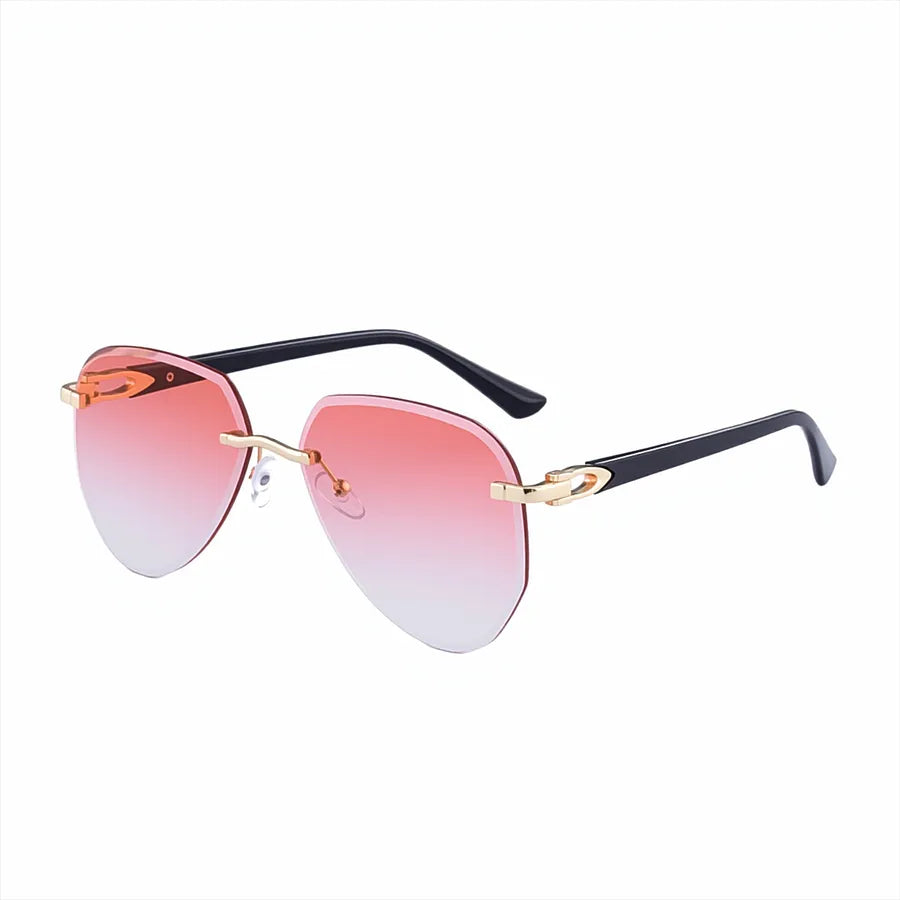Casual Streetwear Solid Color Pc toad glasses Frameless Men's Sunglasses