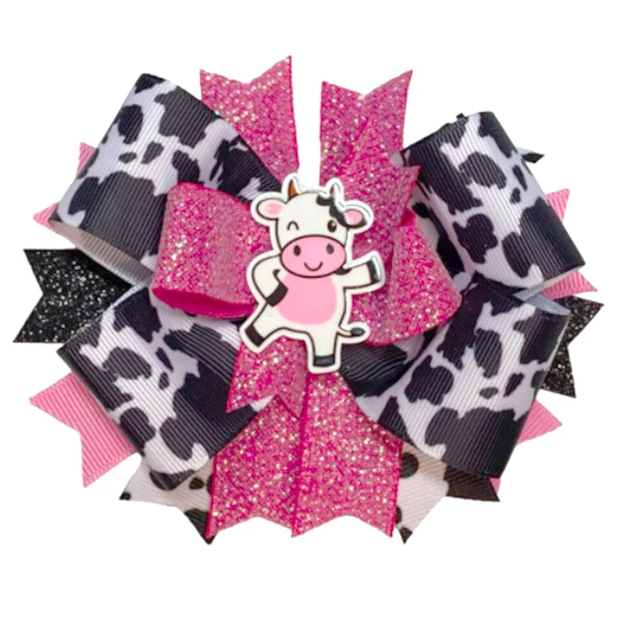 Hot Selling  Milk Bow Western Denim cowgirl   Children's Hairpin