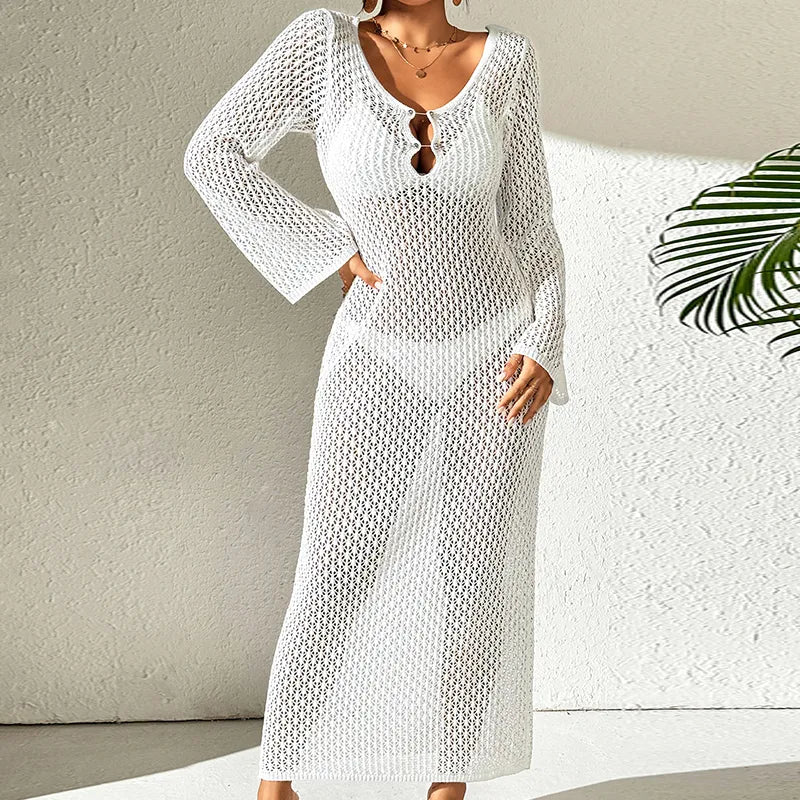 Women's Solid Color Sexy Cover Ups