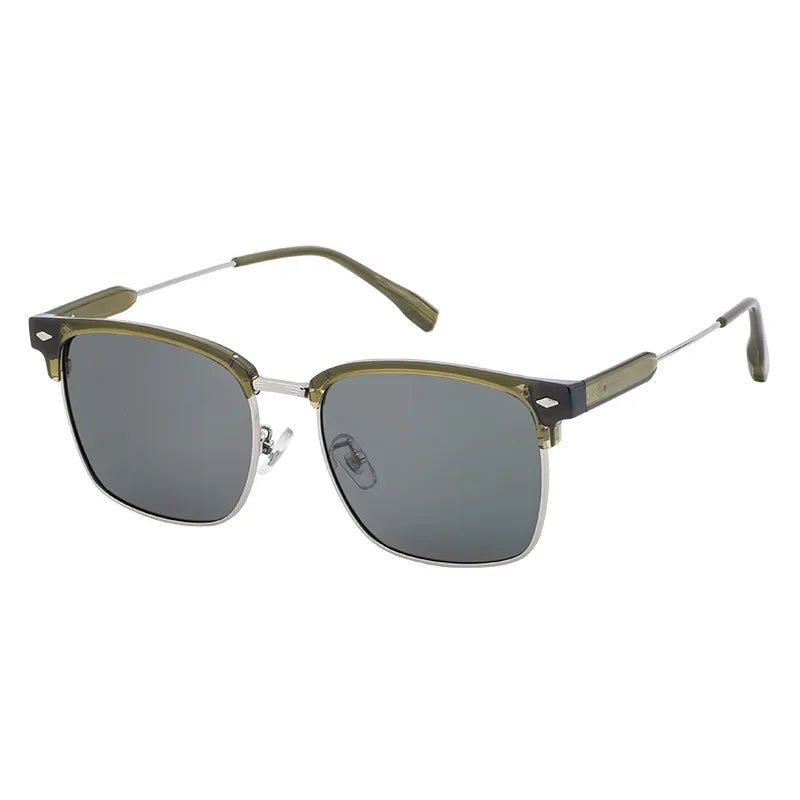 Casual Streetwear Solid Color Tac Square Full Frame Men's Sunglasses