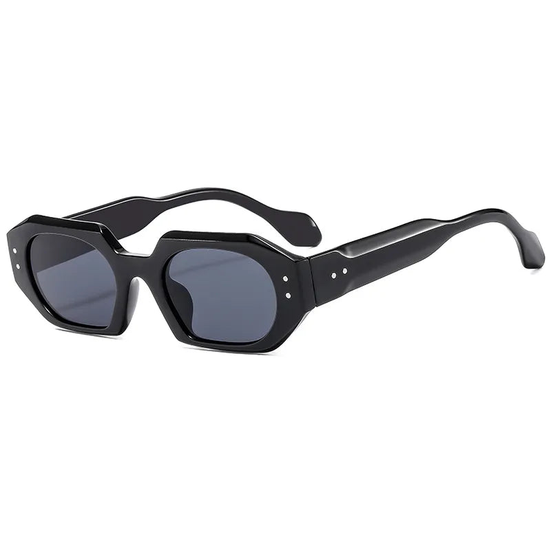 Hip-Hop Solid Color Ac Square Full Frame Glasses