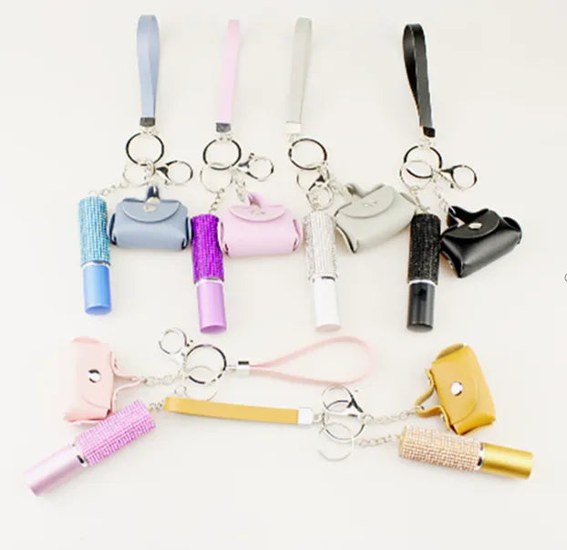 Casual Elegant Geometric Pu Leather Alloy Keychain