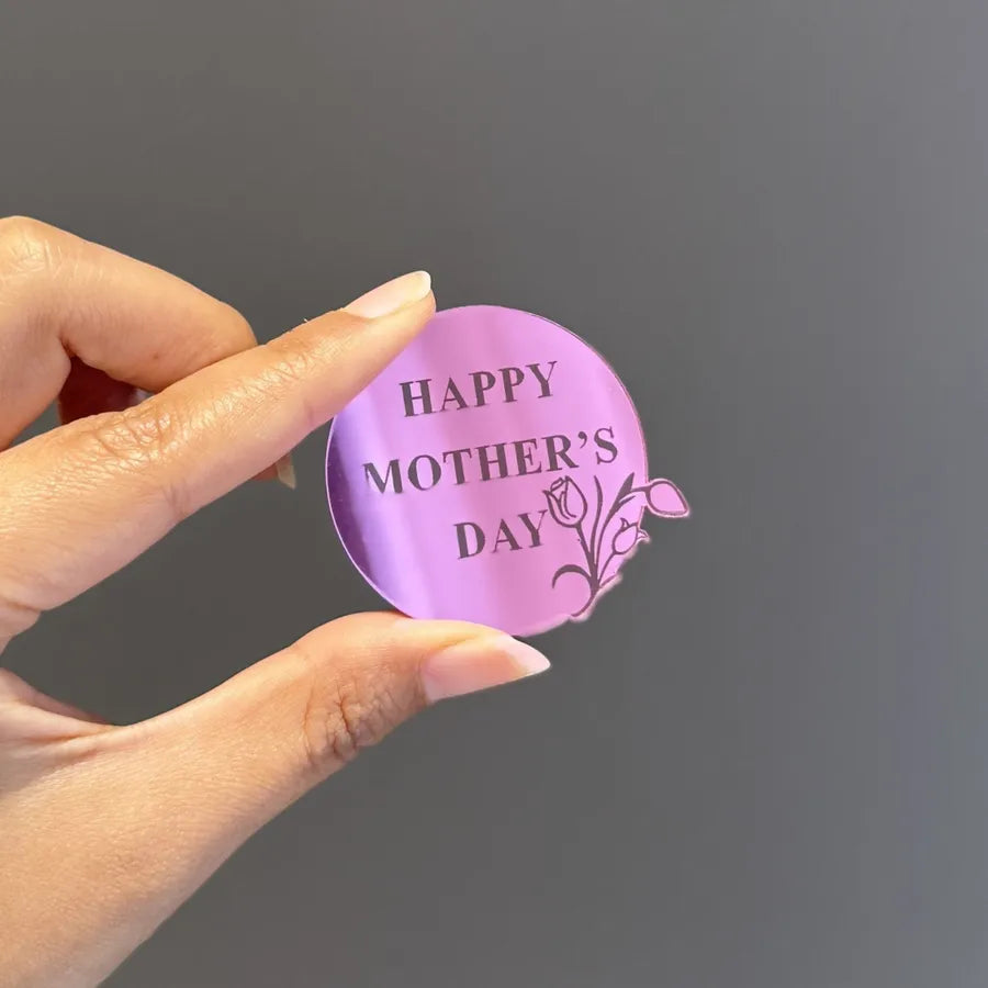 Mother'S Day Romantic Letter Heart Shape Flower Acrylic Party Cake Decorating Supplies Party Supplies Cake Decorating Supplies 1 Piece