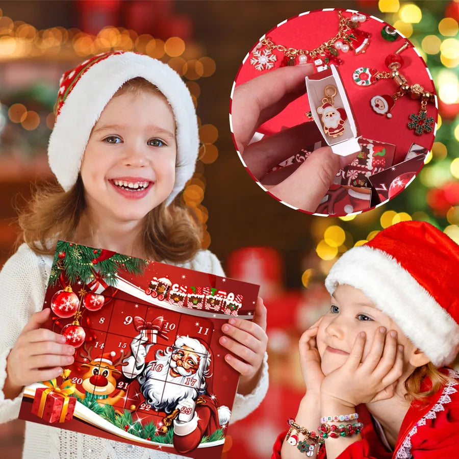 1 Set Alloy Santa Claus Christmas Socks Snowflake Pendant Chain Jewelry Accessories