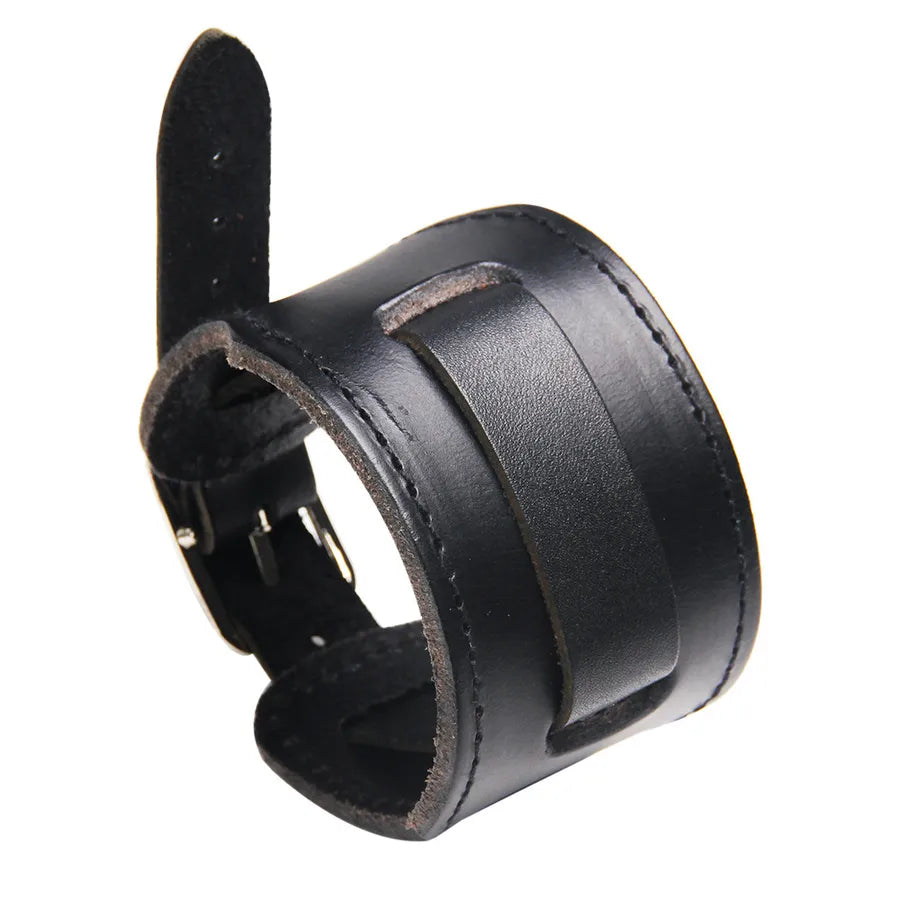 Streetwear Geometric Pu Leather Men's wristband Men Cord & Leather Bracelets