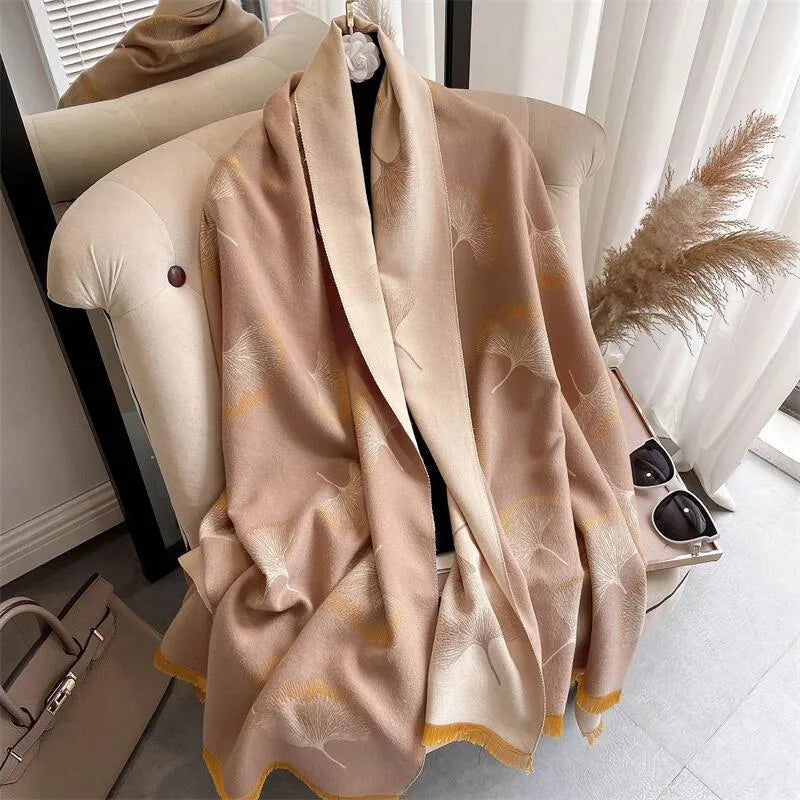 Women's Sweet Color Block Imitation cashmere Polyester Scarf