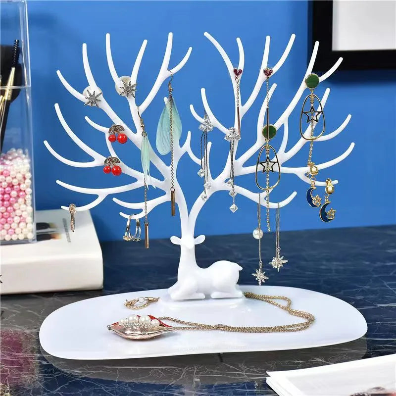 artistic animal tree plastic jewelry rack