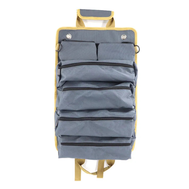 Multi-function roll-type electrician bag garden electrician portable tool bag car hanging hardware storage bag
