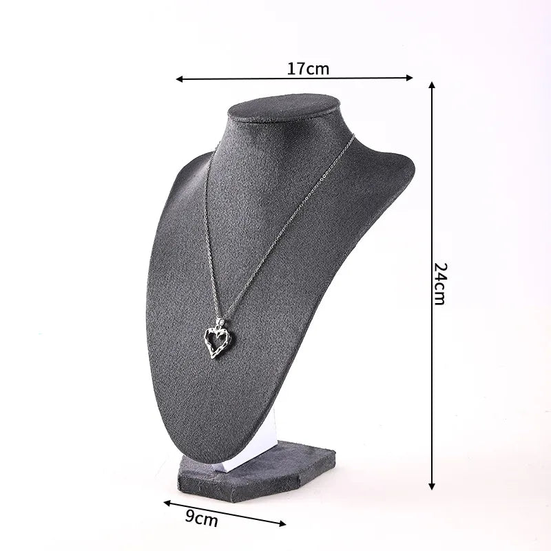 1 Piece PU velvet Classic Style Solid Color Jewelry Display Bust