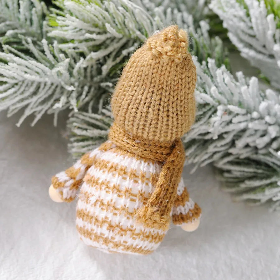 Christmas Cute Snowman Wood yarn Party Hanging Ornaments