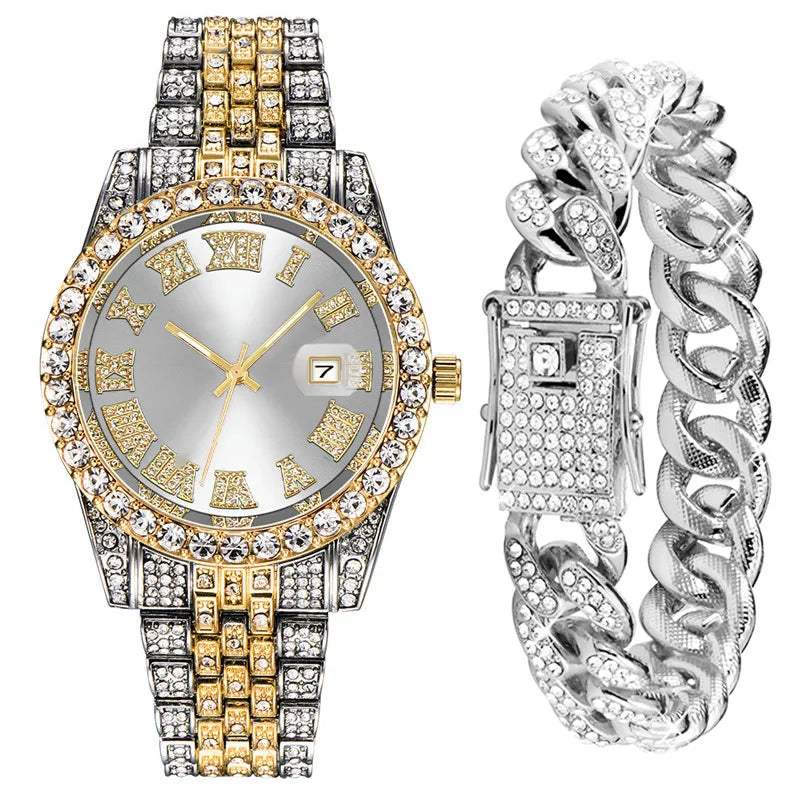 fashion color block butterfly double snap quartz women's watches