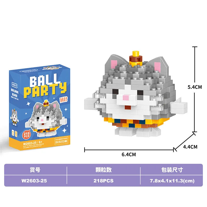 Children Unisex Animal Cartoon Plastic Building Toys