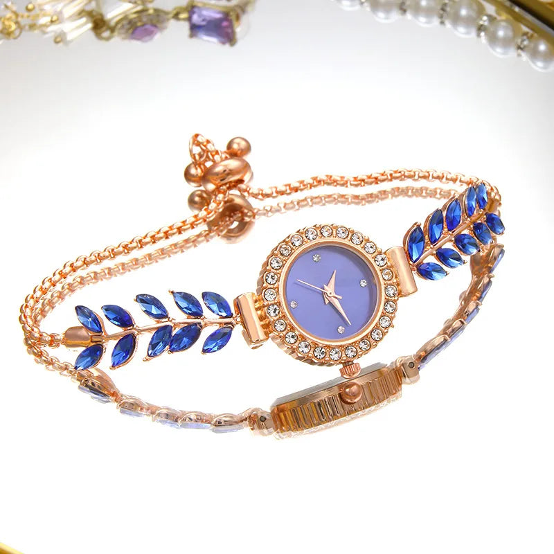 Casual Leaf Jewelry Buckle Quartz Women's Watches