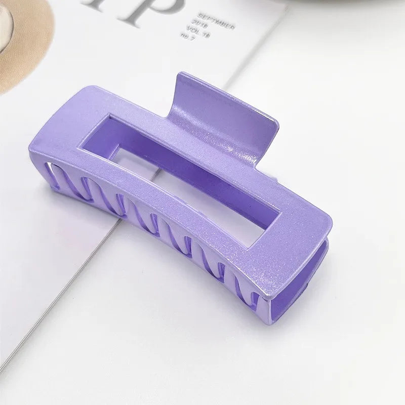 Thick Acrylic Hair Clips Cute Sweet Dopaamine Crown Grab Clips Shark Fin Sensation Solid Color Hair Clips For Women