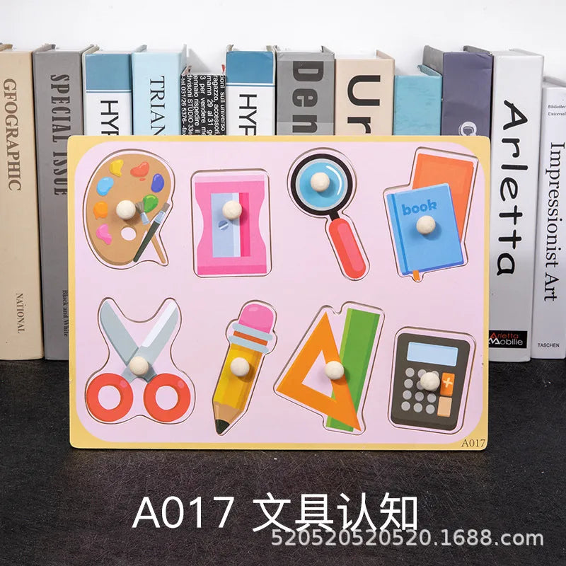 children 's education wooden toys numbers alphabet fruit intelligence building blocks 1 set