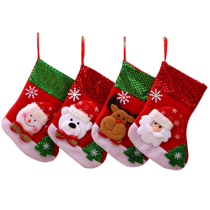 Christmas Cute Santa Claus Snowman Party Christmas socks
