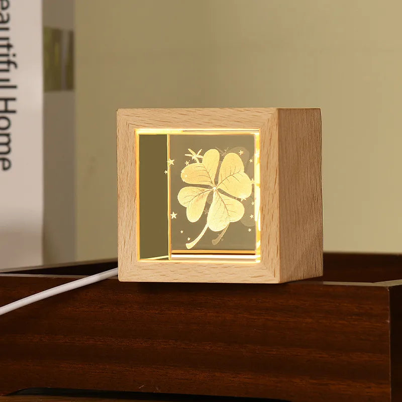 Simple Style Human Letter Heart Shape Wood Crystal Ornaments Artificial Decorations