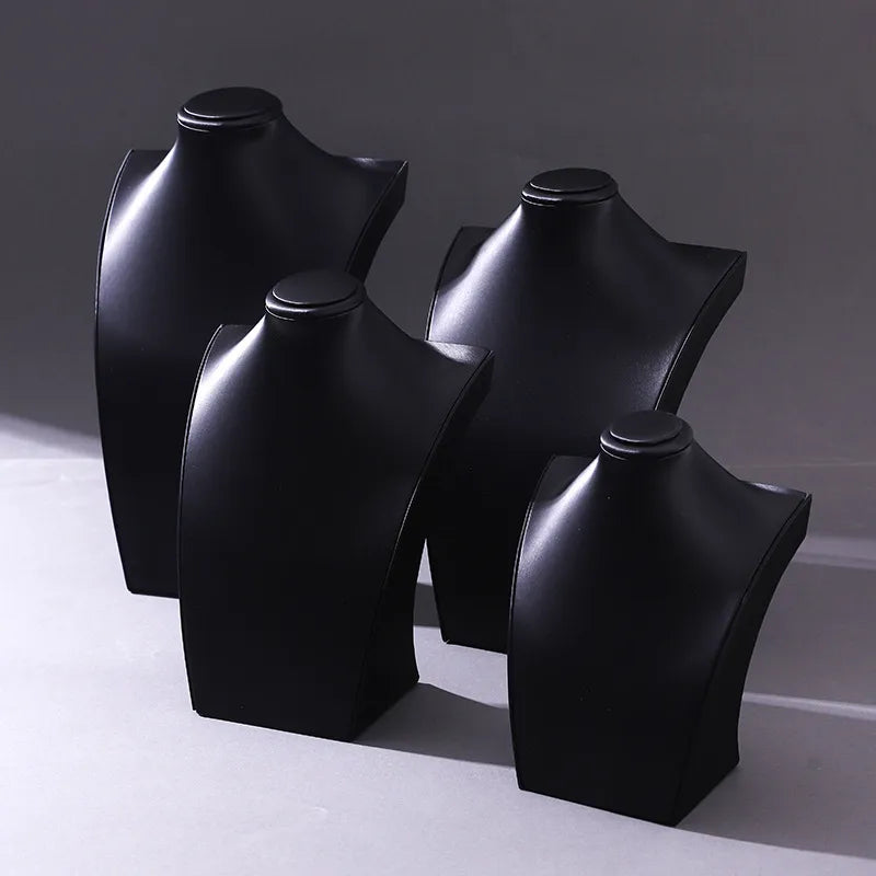 Jewelry Prop Matte Leather Pendant Necklace Display Mannequin Headless Model Window Display Neck Model Ornament High-End Feeling