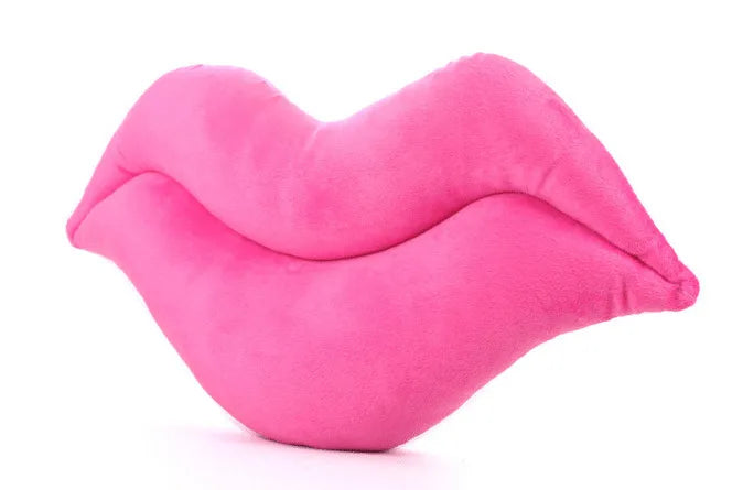 cute sexy lips pp cotton throw pillow