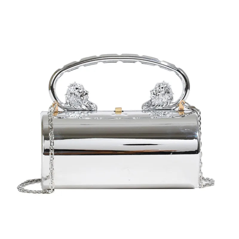 Women's Pu Leather Solid Color Elegant Cylindrical Lock clasp Crossbody Bag