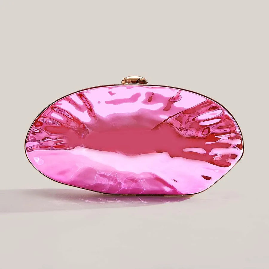 Women's  New One-Shoulder Crossbody Bag Special-Shaped Shell Electroplating Bag Fashion Wedding Dinner Clutch