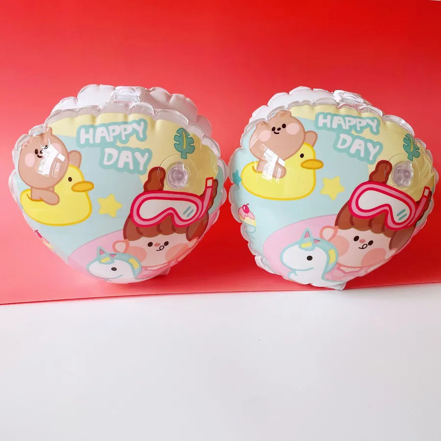 casual simple style cartoon pvc swim ring swimming accessories a pair