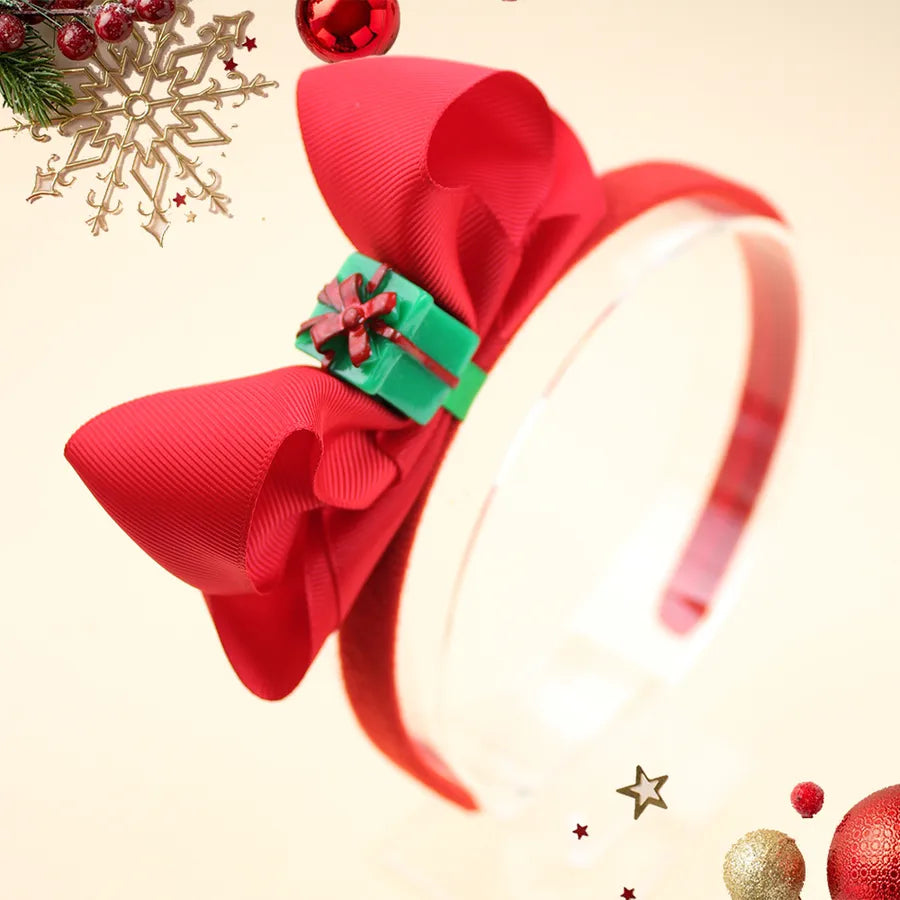 Children's Christmas Party Hairband Cartoon 3D Snowman Santa Claus Accessories Hair Ornaments Festive Butterfly Knot Fabric