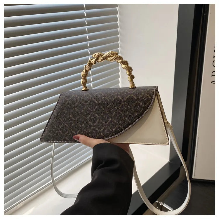 Spring  Retro Simplicity Handbag Stylish Textured Women's Handbag Crossbody All-Match Women Bag
