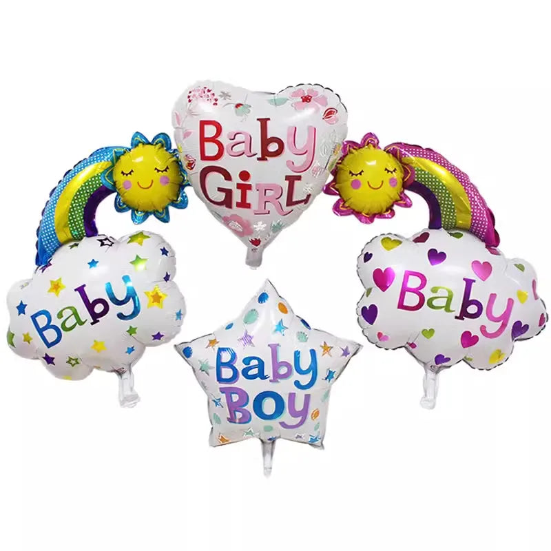 Gender Reveals Party Aluminum Film Ball Gender Male Treasure Female Treasure Bottle Birthday Party Venue Layout Aluminum Film Balloon