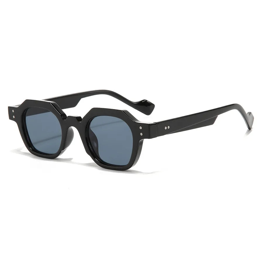 simple style streetwear solid color pc polygon  full frame men's sunglasses