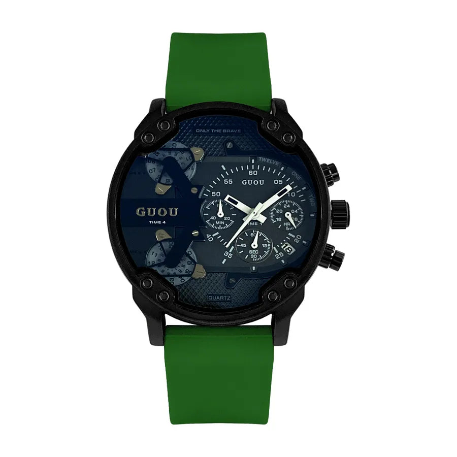 simple style solid color buckle quartz men's watches