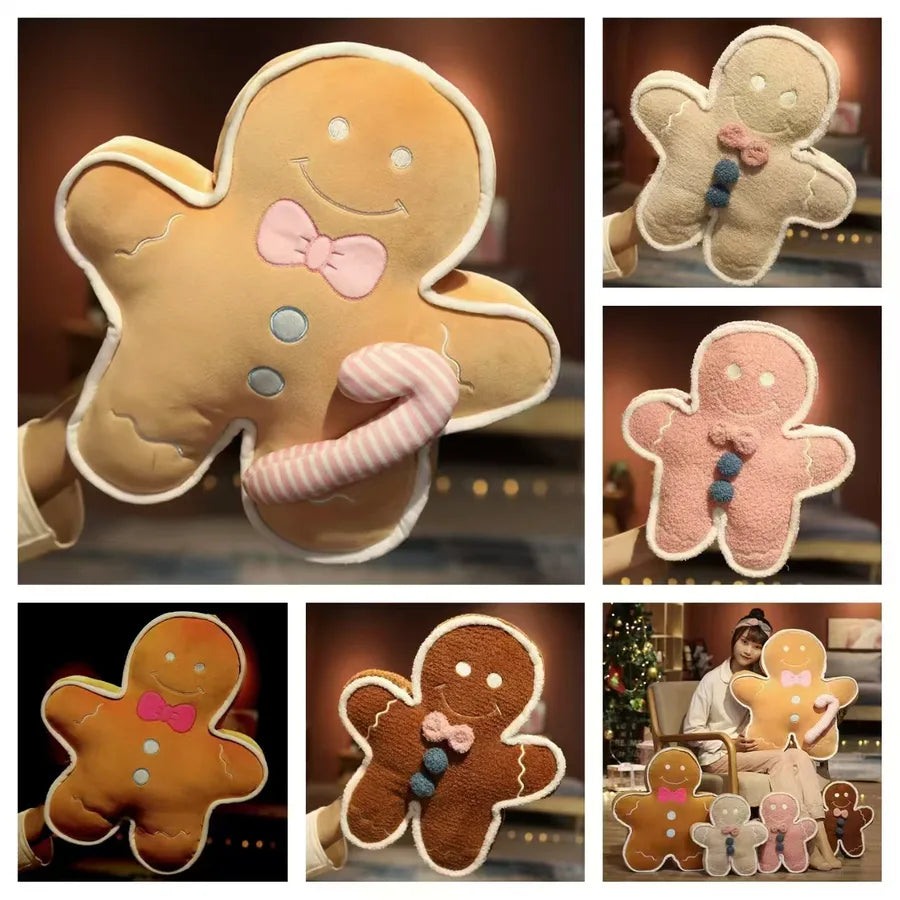 Christmas Toy Soft Plush Gingerbread Man Doll Children's Stuffed Toy Doll Gift PP Cotton Material Funny Plaything