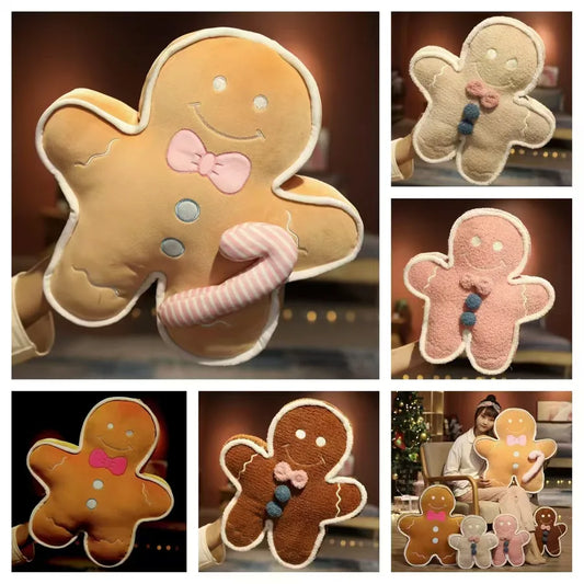 Christmas Toy Soft Plush Gingerbread Man Doll Children's Stuffed Toy Doll Gift PP Cotton Material Funny Plaything