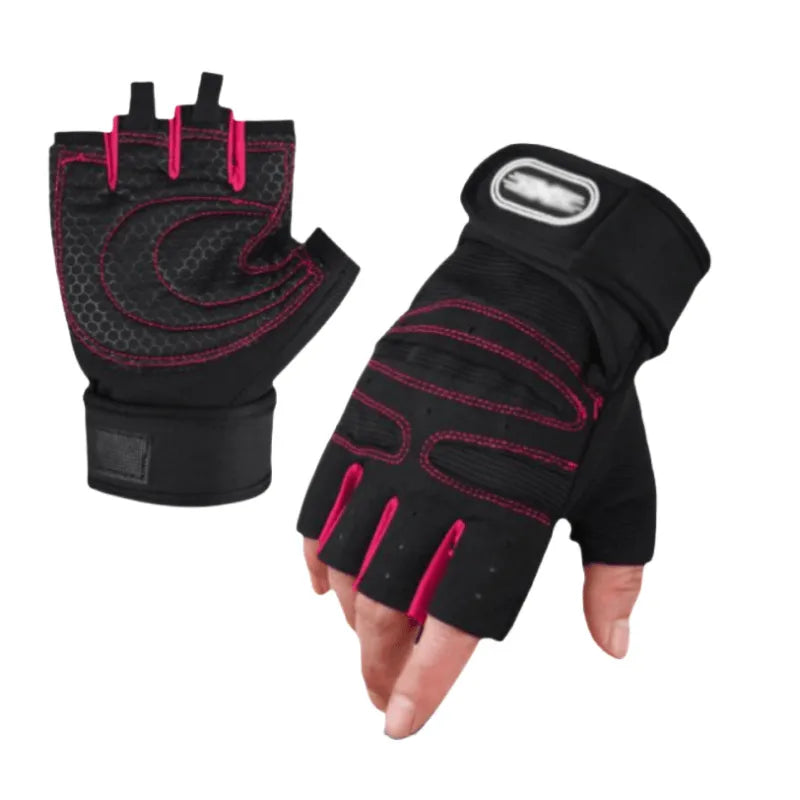 New Protective Anti-slip Wrist Barbell Riding Sports Fitness Half-finger Gloves Men's and Women's Equipment   Gloves