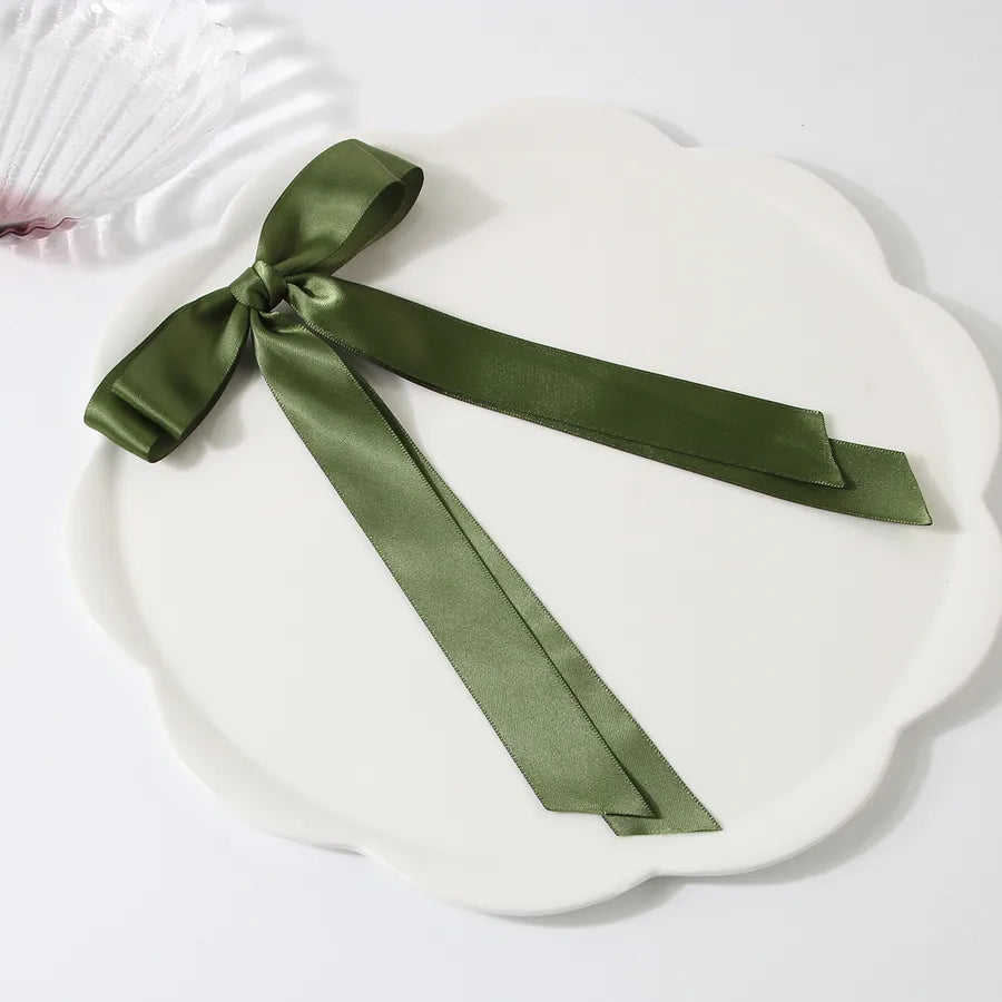 Women's Sweet Simple Style Classic Style Solid Color Bow Knot Cloth Hair Clip