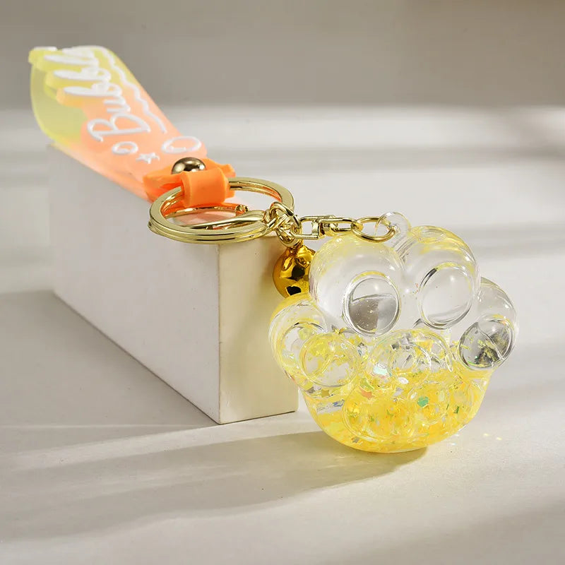Cute Paw Print Arylic Unisex Keychain