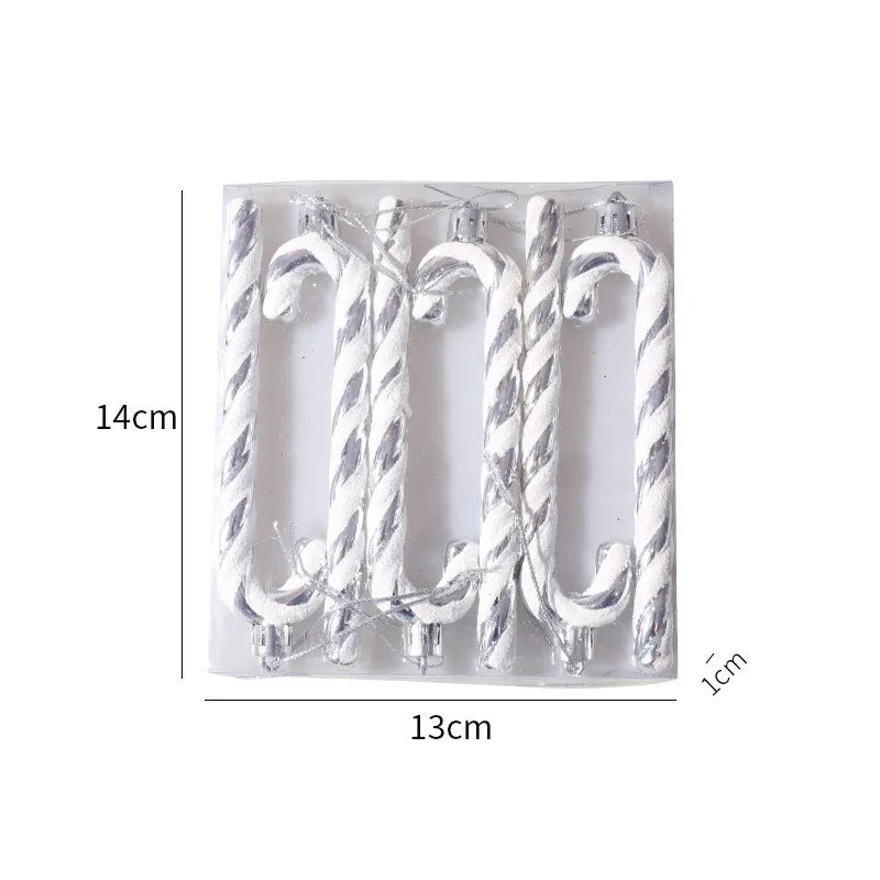 Christmas Tree Decoration Festive Atmosphere Plastic Cane Ornament Hanging Charms Christmas Holiday Decorations