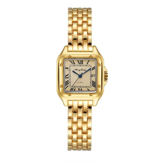 Casual Solid Color Single Folding Buckle Quartz Women's Watches