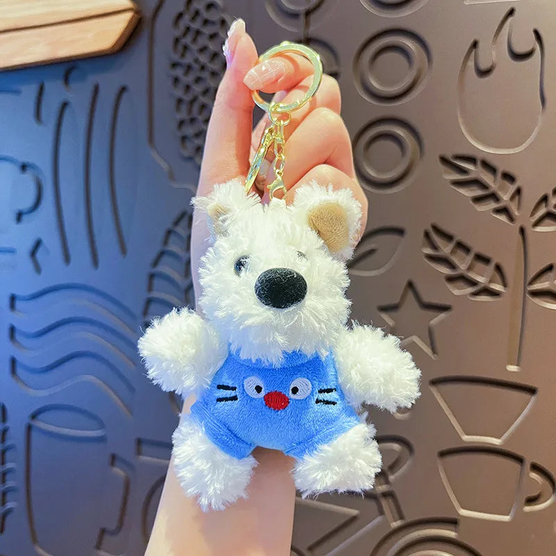 Original Plush West Highland Keychain Cute Cartoon Puppy Doll Machine Small Gift For Girls Christmas Valentine's Day New Year