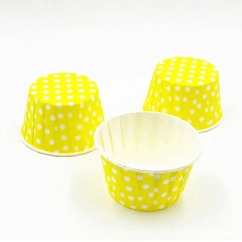 Simple Style Polka Dots Coated paper Bakeware cake cups