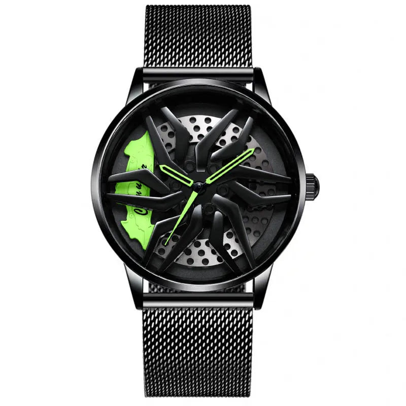 casual geometric single folding buckle quartz men's watches